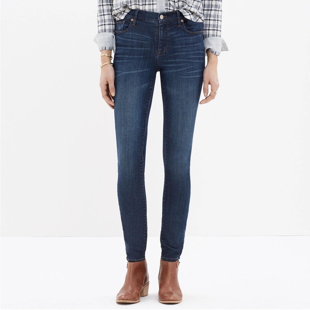 MADEWELL Dark Wash 9” High Rise Skinny Jeans